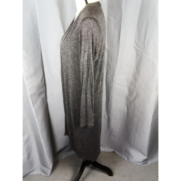 Women's Charcoal Long Cardigan M - Picture 2 of 4